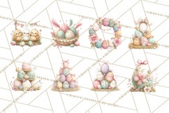 Easter Farm Animals Clipart PNG, Farm Animals Easter Eggs Product Image 3