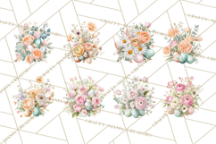 Easter Floral Clipart, Watercolor Spring Flowers Png Product Image 6