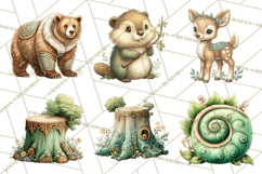 Celtic Enchanted Forest Animals Clipart, Woodland Creatures Product Image 4