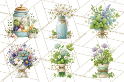Spring Farmer’s Market Minis Clipart, Rustic Spring Png Product Image 8