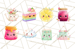 Anthropomorphic Spring Objects Clipart, Cute Kawaii Plants Product Image 6