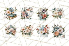 Romantic Letter Clipart, Love Notes Clip Art PNG, Floral Product Image 4