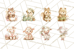 Spring Animals Clipart PNG, Cute Baby Animals, Pastel Spring Product Image 5