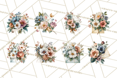 Romantic Letter Clipart, Love Notes Clip Art PNG, Floral Product Image 3