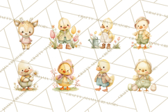 Spring Animals Clipart PNG, Cute Baby Animals, Pastel Spring Product Image 7