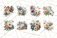 Romantic Letter Clipart, Love Notes Clip Art PNG, Floral Product Image 2