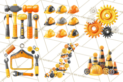 Construction Birthday Party Clipart, Builder Celebration Png Product Image 8
