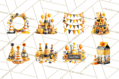 Construction Birthday Party Clipart, Builder Celebration Png Product Image 3