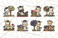 Patriotic Safari Animals Clipart, Whimsical Red White Blue Product Image 8