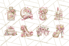 Floral Girl Power Clipart, Girly Feminine Icons Png Product Image 6