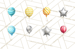 Birthday Balloon Clipart, Balloon Bunch PNG, Party Balloon Product Image 3