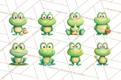 Frog Storybook Clipart, Cute Cartoon Frog Illustrations Png Product Image 6