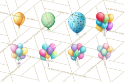 Birthday Balloon Clipart, Balloon Bunch PNG, Party Balloon Product Image 4