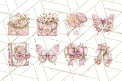 Floral Girl Power Clipart, Girly Feminine Icons Png Product Image 2