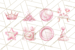 Pink Birthday Clipart, Vibrant Party Decorations PNG Product Image 5