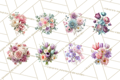 Soft Pastel Spring Floral Clipart, Pink Roses Tulips Png Product Image 7