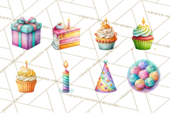 Safari Birthday Clipart PNG, Watercolor Safari Animals Product Image 3