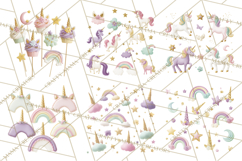 Unicorn Birthday Party Clipart, Magical Celebration Png Product Image 7