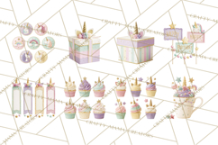 Unicorn Birthday Party Clipart, Magical Celebration Png Product Image 6