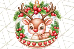 Multi Themed Christmas Ornament Clipart PNG Product Image 2