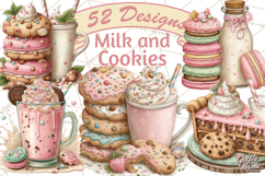 Milk Cookies Candy Chocolate Dessert Clipart PNG Product Image 1