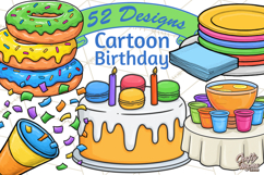 Birthday Party Clipart PNG Graphics, Birthday PNG Product Image 1