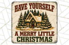 Vintage Christmas Metal Sign Clipart, Funny, Inspirational Product Image 2