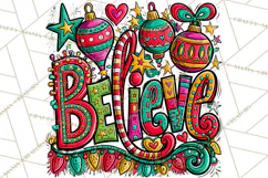 Whimsical Christmas Shirt Graphic PNG Holiday Doodle Quote Product Image 2