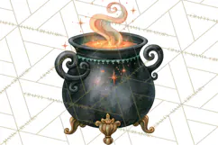 Vintage Witch Apothecary Clipart PNG, Halloween Magic Product Image 2
