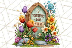 Heartfelt Inspirational Floral PNG Clipart Product Image 2
