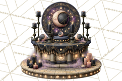 Witch Psychic Gothic Supernatural Clipart PNG Product Image 3