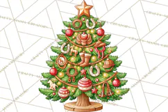 Multi Themed Christmas Trees Clipart PNG Product Image 3