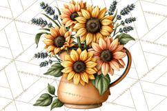 Inspirational Farmhouse Sunflower Clipart PNG Product Image 3