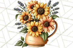 Inspirational Farmhouse Sunflower Clipart PNG Product Image 3