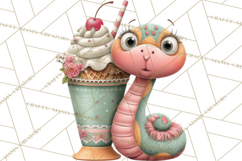 Cute Snake Clipart Pastel Reptile PNG Product Image 2