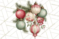 Vintage Farmhouse Christmas Decor PNG Product Image 3