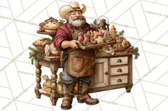 Western Christmas Clipart PNG, Cowboy Christmas, Rustic Product Image 3