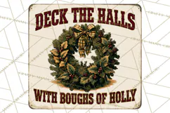 Vintage Christmas Metal Sign Clipart, Funny, Inspirational Product Image 4