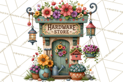 Small Town Summer Clipart PNG Scenes Product Image 4