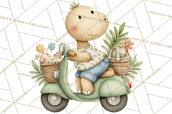 Cute Summer Dinosaur Clipart Sweet Treat Dino PNG Product Image 3