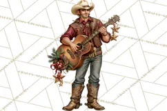 Western Christmas Clipart PNG, Cowboy Christmas, Rustic Product Image 4