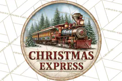 Mid Century Christmas Vintage Signs | Round Door Sign Design Product Image 4