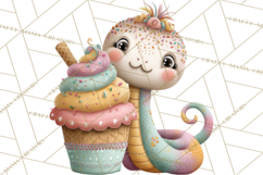 Cute Snake Clipart Pastel Reptile PNG Product Image 3