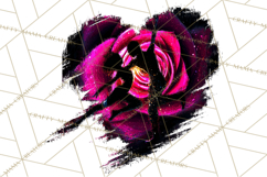 Romantic Couple Silhouettes, Rose Cutout PNG, Surreal Love Product Image 3