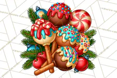 Cocoa Christmas Clipart, Chocolate Coffee Holiday PNG Product Image 4