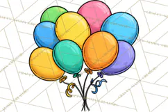 Birthday Party Clipart PNG Graphics, Birthday PNG Product Image 3