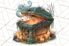 Halloween Graveyard Clipart PNG Product Image 4
