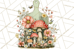 Mint Cottagecore Kitchen Clipart, Vintage Country Floral Png Product Image 3