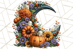 Halloween Floral Clipart PNG Spooky Flowers Images Product Image 4
