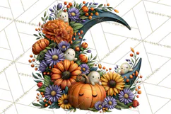 Halloween Floral Clipart PNG Spooky Flowers Images Product Image 4